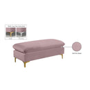  Manufacturer Color_Pink -- Naomi Pink Velvet Upholstered Bench IMAGE 4