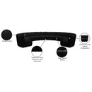Meridian Infinity Black Velvet 10 pc Modular Sectional IMAGE 12