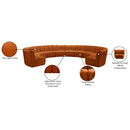  Manufacturer Color_Cognac -- Infinity 178" Cognac Velvet Upholstered 10 pc Modular Sectional IMAGE 12