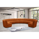  Manufacturer Color_Cognac -- Infinity 178" Cognac Velvet Upholstered 10 pc Modular Sectional IMAGE 2