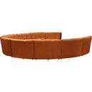  Manufacturer Color_Cognac -- Infinity 178" Cognac Velvet Upholstered 10 pc Modular Sectional IMAGE 4