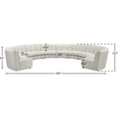  Manufacturer Color_Cream -- Infinity 178" Cream Velvet Upholstered 10 pc Modular Sectional IMAGE 10