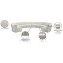  Manufacturer Color_Cream -- Infinity 178" Cream Velvet Upholstered 10 pc Modular Sectional IMAGE 11