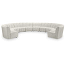  Manufacturer Color_Cream -- Infinity 178" Cream Velvet Upholstered 10 pc Modular Sectional IMAGE 1