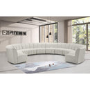  Manufacturer Color_Cream -- Infinity 178" Cream Velvet Upholstered 10 pc Modular Sectional IMAGE 2
