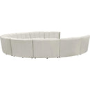  Manufacturer Color_Cream -- Infinity 178" Cream Velvet Upholstered 10 pc Modular Sectional IMAGE 4
