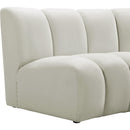  Manufacturer Color_Cream -- Infinity 178" Cream Velvet Upholstered 10 pc Modular Sectional IMAGE 7