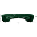  Manufacturer Color_Green -- Infinity 178" Green Velvet Upholstered 10 pc Modular Sectional IMAGE 11