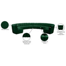 Meridian Infinity Green Velvet 10 pc Modular Sectional IMAGE 12