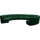  Manufacturer Color_Green -- Infinity 178" Green Velvet Upholstered 10 pc Modular Sectional IMAGE 3