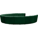  Manufacturer Color_Green -- Infinity 178" Green Velvet Upholstered 10 pc Modular Sectional IMAGE 4