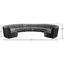  Manufacturer Color_Grey -- Infinity 178" Grey Velvet Upholstered 10 pc Modular Sectional IMAGE 11