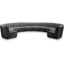  Manufacturer Color_Grey -- Infinity 178" Grey Velvet Upholstered 10 pc Modular Sectional IMAGE 1