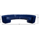  Manufacturer Color_Navy -- Infinity 178" Navy Velvet Upholstered 10 pc Modular Sectional IMAGE 11