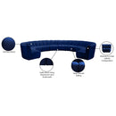  Manufacturer Color_Navy -- Infinity 178" Navy Velvet Upholstered 10 pc Modular Sectional IMAGE 12