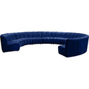  Manufacturer Color_Navy -- Infinity 178" Navy Velvet Upholstered 10 pc Modular Sectional IMAGE 3