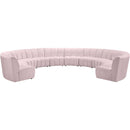 Meridian Infinity Fabric 10 pc Sectional 638Pink-10PC IMAGE 1