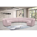  Manufacturer Color_Pink -- Infinity 178" Pink Velvet Upholstered 10 pc Modular Sectional IMAGE 2