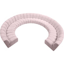  Manufacturer Color_Pink -- Infinity 178" Pink Velvet Upholstered 10 pc Modular Sectional IMAGE 5