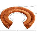  Manufacturer Color_Cognac -- Infinity 178" Cognac Velvet Upholstered 11 pc Modular Sectional IMAGE 10