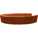  Manufacturer Color_Cognac -- Infinity 178" Cognac Velvet Upholstered 11 pc Modular Sectional IMAGE 3