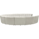  Manufacturer Color_Cream -- Infinity 178" Cream Velvet Upholstered 11 pc Modular Sectional IMAGE 3