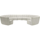  Manufacturer Color_Cream -- Infinity 178" Cream Velvet Upholstered 11 pc Modular Sectional IMAGE 4
