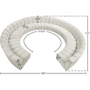  Manufacturer Color_Cream -- Infinity 178" Cream Velvet Upholstered 11 pc Modular Sectional IMAGE 9