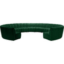  Manufacturer Color_Green -- Infinity 178" Green Velvet Upholstered 11 pc Modular Sectional IMAGE 4