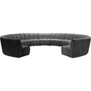  Manufacturer Color_Grey -- Infinity 178" Grey Velvet Upholstered 11 pc Modular Sectional IMAGE 4