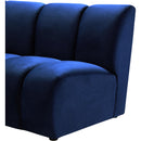  Manufacturer Color_Navy -- Infinity 178" Navy Velvet Upholstered 11 pc Modular Sectional IMAGE 5