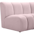  Manufacturer Color_Pink -- Infinity 178" Pink Velvet Upholstered 11 pc Modular Sectional IMAGE 6