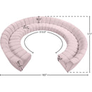 Meridian Infinity Pink Velvet 11 pc Modular Sectional IMAGE 9