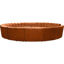  Manufacturer Color_Cognac -- Infinity 178" Cognac Velvet Upholstered 12 pc Modular Sectional IMAGE 4