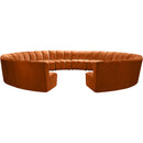  Manufacturer Color_Cognac -- Infinity 178" Cognac Velvet Upholstered 12 pc Modular Sectional IMAGE 5