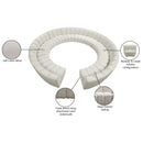  Manufacturer Color_Cream -- Infinity 178" Cream Velvet Upholstered 12 pc Modular Sectional IMAGE 11