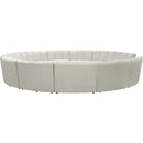  Manufacturer Color_Cream -- Infinity 178" Cream Velvet Upholstered 12 pc Modular Sectional IMAGE 4