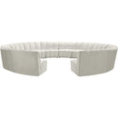  Manufacturer Color_Cream -- Infinity 178" Cream Velvet Upholstered 12 pc Modular Sectional IMAGE 5