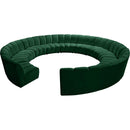  Manufacturer Color_Green -- Infinity 178" Green Velvet Upholstered 12 pc Modular Sectional IMAGE 3