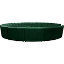  Manufacturer Color_Green -- Infinity 178" Green Velvet Upholstered 12 pc Modular Sectional IMAGE 4