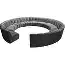  Manufacturer Color_Grey -- Infinity 178" Grey Velvet Upholstered 12 pc Modular Sectional IMAGE 3