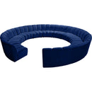  Manufacturer Color_Navy -- Infinity 178" Navy Velvet Upholstered 12 pc Modular Sectional IMAGE 3