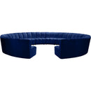  Manufacturer Color_Navy -- Infinity 178" Navy Velvet Upholstered 12 pc Modular Sectional IMAGE 5