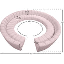  Manufacturer Color_Pink -- Infinity 178" Pink Velvet Upholstered 12 pc Modular Sectional IMAGE 10