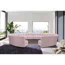  Manufacturer Color_Pink -- Infinity 178" Pink Velvet Upholstered 12 pc Modular Sectional IMAGE 2