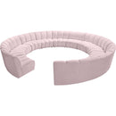 Manufacturer Color_Pink -- Infinity 178" Pink Velvet Upholstered 12 pc Modular Sectional IMAGE 3