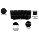 Meridian Infinity Black Velvet 2 pc Modular Sectional IMAGE 12