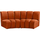Meridian Infinity Fabric 2 pc Sectional 638Cognac-2PC IMAGE 1
