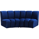 Meridian Infinity Fabric 2 pc Sectional 638Navy-2PC IMAGE 1