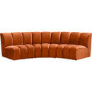 Meridian Infinity Fabric 3 pc Sectional 638Cognac-3PC IMAGE 1